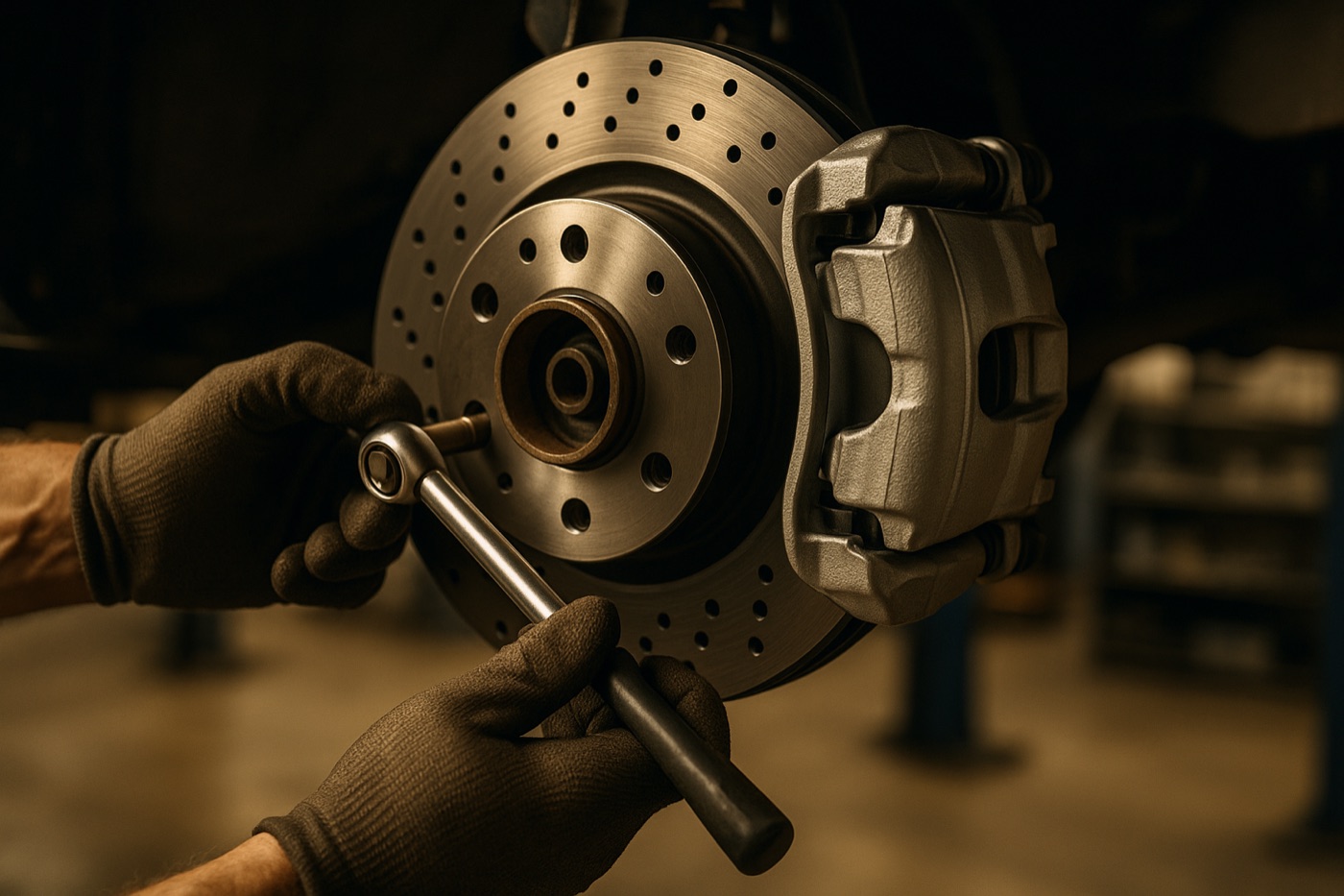 Brake rotor and caliper service